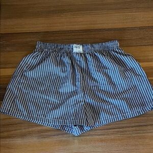 Striped Blue and White Shorts